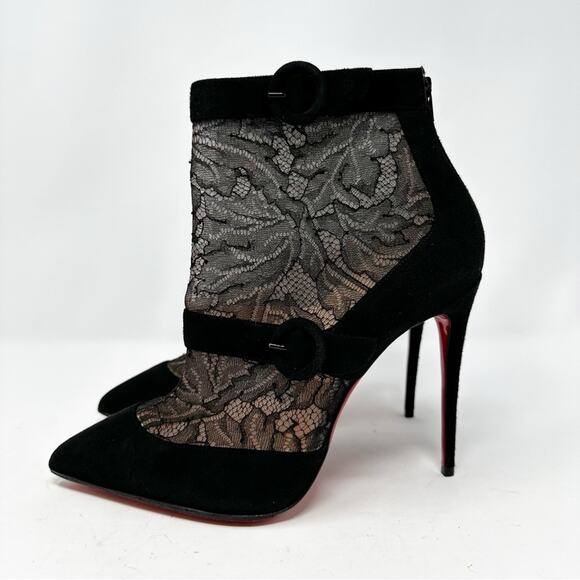 Christian Louboutin Boteboot Suede Ankle Boots 38 - Picture 1 of 12